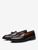 Scarpe da sposa da ballo con fiocco e mocassino da uomo slip-on in pelle di vacchetta