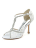 Scarpe da sposa da donna con strass; scarpe da sposa con tacco a spillo in pizzo