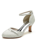 Scarpe da sposa da donna Fiocchi Pizzo Punta tonda Tacco grosso Scarpe da sposa