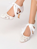 Scarpe da sposa da donna Fiocchi Raso Punta tonda Tacco grosso Scarpe da sposa