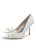 Scarpe da sposa da donna Fiocchi Scarpe da sposa con tacco a spillo in stoffa con paillettes