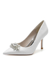 Scarpe da sposa da donna Fiocchi Scarpe da sposa con tacco a spillo in stoffa con paillettes