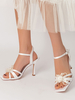 Scarpe da sposa da donna Fiori in raso Punta aperta con tacco a spillo Scarpe da sposa