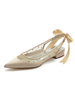 Scarpe da sposa da donna Scarpe da sposa con tacco a punta in rete ricamata