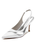 Scarpe da sposa da donna Scarpe da sposa con tacco a spillo a punta in raso