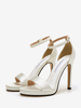 Scarpe da sposa da donna Scarpe da sposa con tacco a spillo bianche in raso