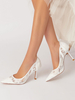 Scarpe da sposa da donna Scarpe da sposa con tacco a spillo in pizzo ricamato