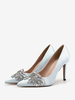 Scarpe da sposa da donna Scarpe da sposa con tacco a spillo in raso color acqua