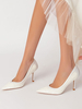 Scarpe da sposa da donna Scarpe da sposa con tacco a spillo in raso ricamato