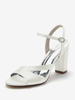 Scarpe da sposa da donna Scarpe da sposa con tacco grosso in raso blu scuro