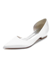 Scarpe da sposa da donna Scarpe da sposa piatte a punta in raso