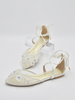 Scarpe da sposa da donna Scarpe da sposa piatte con perle bianche a punta in pizzo