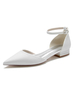 Scarpe da sposa da donna Strass Paillettes Stoffa a punta Scarpe da sposa piatte