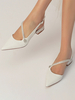 Scarpe da sposa da donna Strass Paillettes Stoffa a punta Scarpe da sposa piatte