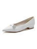 Scarpe da sposa da donna Strass Paillettes Stoffa a punta Scarpe da sposa piatte