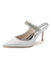 Scarpe da sposa da donna Strass Paillettes Stoffa a punta Tacco a spillo Scarpe da sposa