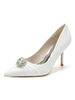 Scarpe da sposa da donna Strass Paillettes Stoffa a punta Tacco a spillo Scarpe da sposa