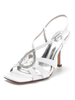 Scarpe da sposa da donna Strass Raso Open Toe Tacco a spillo Scarpe da sposa