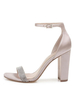 Scarpe da sposa da donna Strass Raso Punta quadrata Tacco grosso Scarpe da sposa