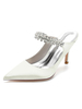 Scarpe da sposa da donna Strass Scarpe da sposa con tacco a spillo a punta in raso