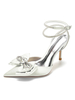 Scarpe da sposa da donna Strass Scarpe da sposa con tacco a spillo a punta in raso