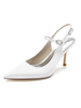 Scarpe da sposa da donna Strass Scarpe da sposa con tacco a spillo a punta in raso