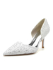 Scarpe da sposa da donna Strass Scarpe da sposa con tacco a spillo in pizzo