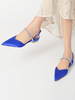 Scarpe da sposa da donna Strass Scarpe da sposa piatte a punta in raso