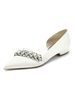 Scarpe da sposa da donna Strass Scarpe da sposa piatte a punta in raso