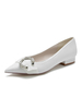 Scarpe da sposa da donna Strass Scarpe da sposa piatte con paillettes in tessuto a punta