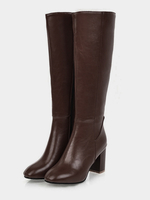 Stivali alti al ginocchio da donna Stivali da equitazione con tacco largo e punta tonda