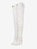 Stivali alti alla coscia bianchi Stivali western da donna a punta sopra il ginocchio