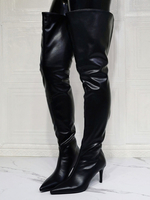 Stivali da donna con tacco alto e coscia larga