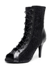 Stivali da donna Stivali estivi neri con punta a spillo e cerniera con tacco a spillo