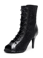 Stivali da donna Stivali estivi neri con punta a spillo e cerniera con tacco a spillo