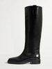 Stivali da equitazione neri da donna con punta tonda e tacco alto