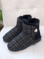 Stivali da neve invernali per donna Bottoni in pelliccia sintetica Suola in elastomero termoplastico