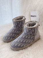 Stivali da neve invernali per donna in pelliccia sintetica