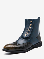 Stivali eleganti da uomo con bottoni a punta