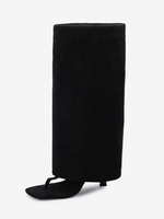 Stivali infradito in pelle scamosciata con tacco alto e infradito per donna