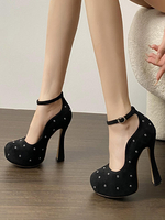 Stivali sexy in pelle scamosciata con tacco a spillo e tacchi alti da donna