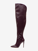 Stivali sopra il ginocchio da donna con motivo in pietra e tacco alto fino alla coscia