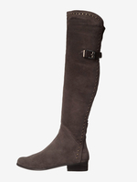 Stivali sopra il ginocchio da donna con punta tonda e borchie stivali alti fino alla coscia