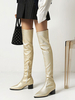 Stivali sopra il ginocchio da donna con tacco basso