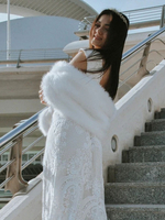 Stola invernale da sposa con scialle avvolgente per matrimonio