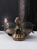 Supporto per occhiali da scrivania a forma di teschio di Halloween in resina decorazione per la casa e lufficio