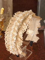 Sweet Lolita Accessori Ecru Bianco Fiocchi Perle Accessorio in Fibra di Poliestere Varie