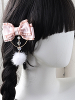 Sweet Lolita Accessori Rosa Pom Poms Fiocchi Copricapo in poliestere Varie