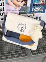 Sweet Lolita Bag Blue Short Plush Faux Suede Polyester Satchel Style Lolita Accessories