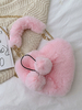 Sweet Lolita Bag Borsa a tracolla con pon pon in pelliccia sintetica a forma di cuore